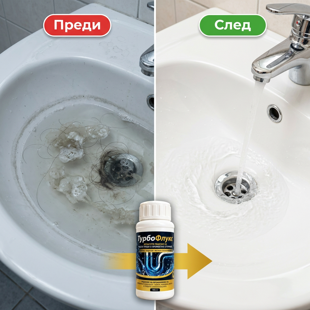 ТурбоФлукс – Препарат за отпушване на тръби и канали