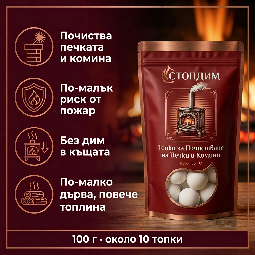 СТОПФУМ / Топки за почистване на печки и комини