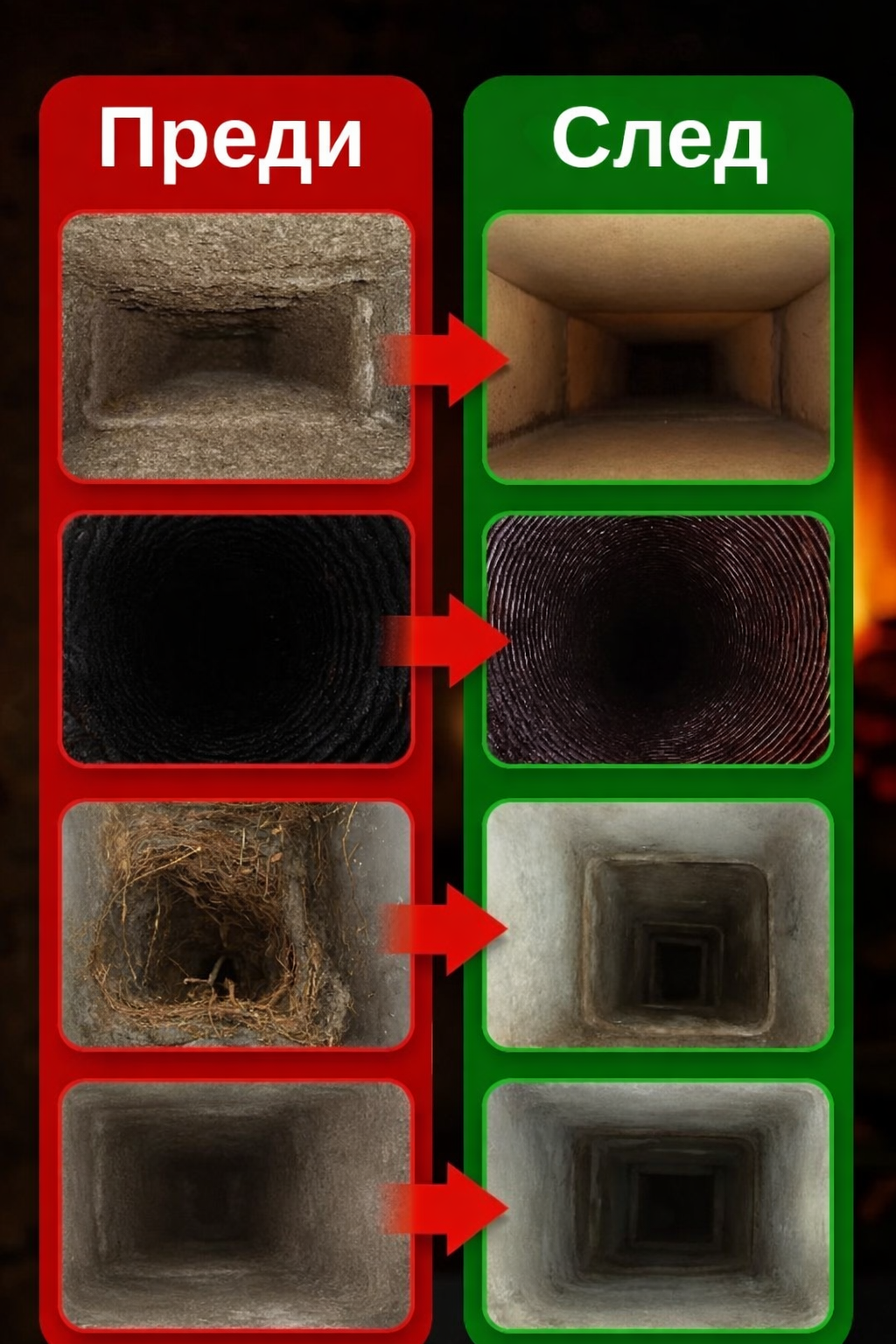 СПРИДИМ- Топки за почистване на печки и комини